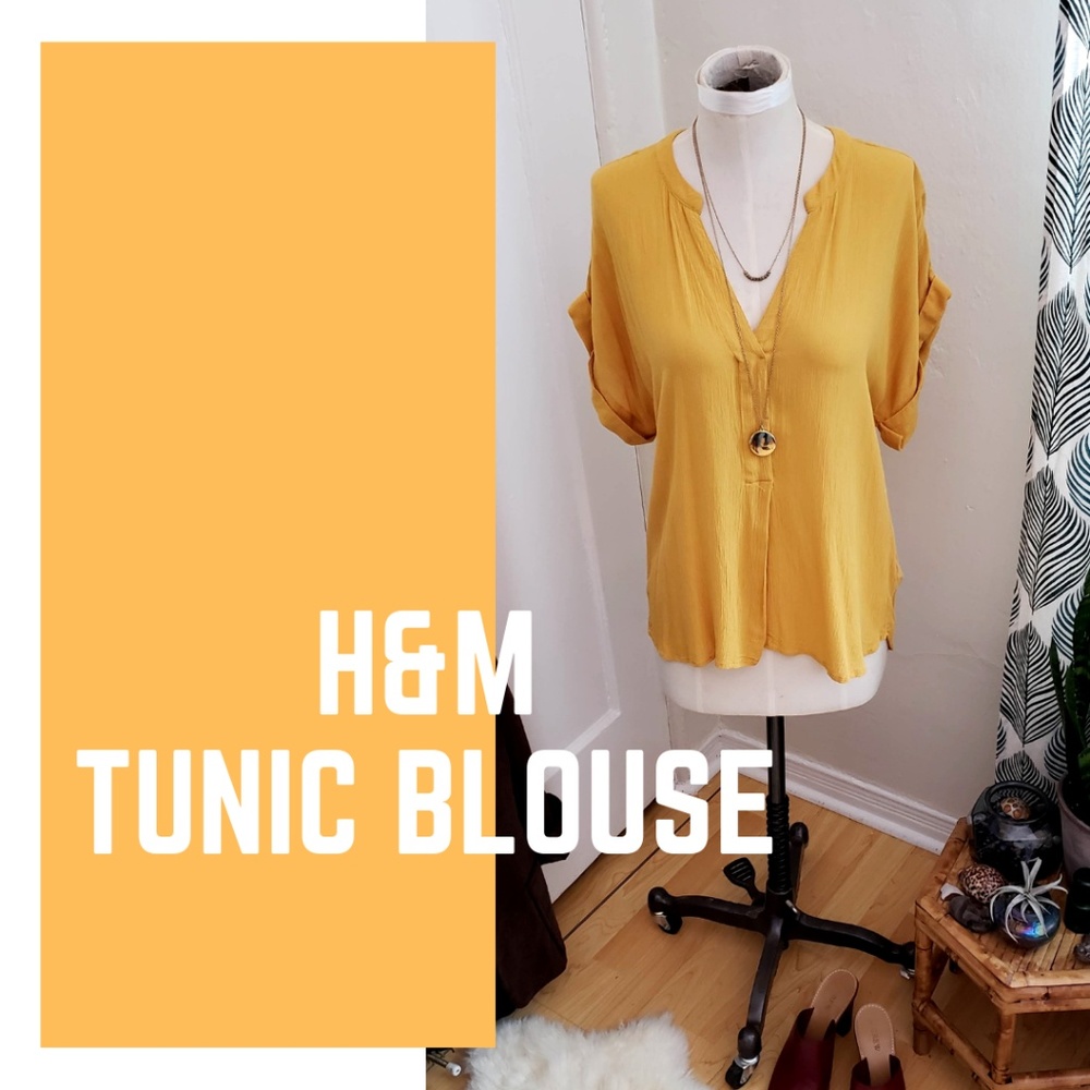 H&M Mustard Yellow Tunic Top